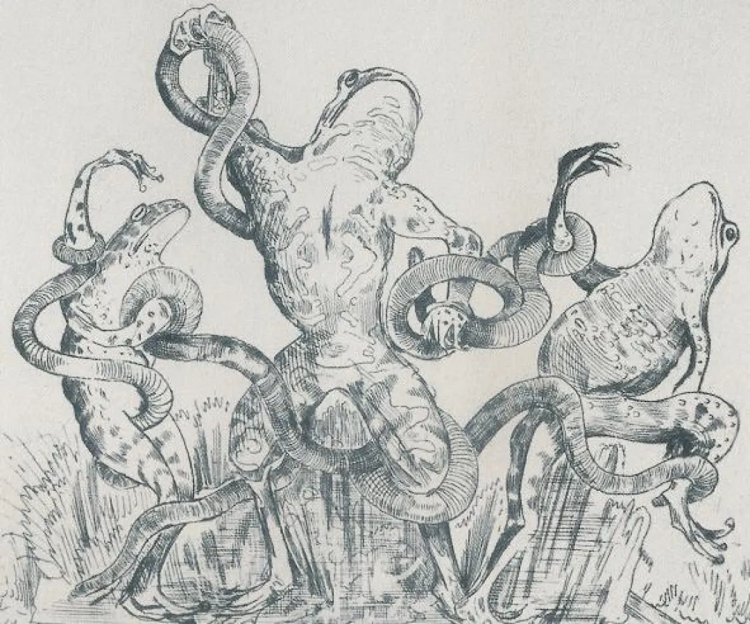 Radierung von Wilhelm Höpfner, 1939