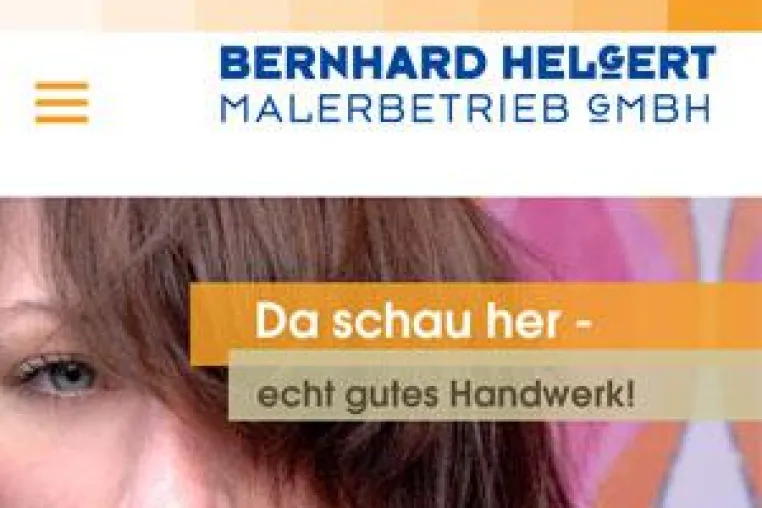 Bild: Bernhard Helgert Malerbetrieb mit neue mobiler Website