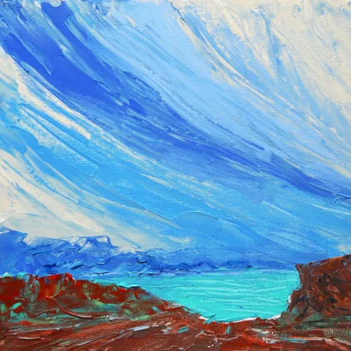 Rutha Teklehaimanot erkundet die Landschaftsmalerei in Acryl Bild: Rutha Teklehaimanot erkundet die Landschaftsmalerei in Acryl