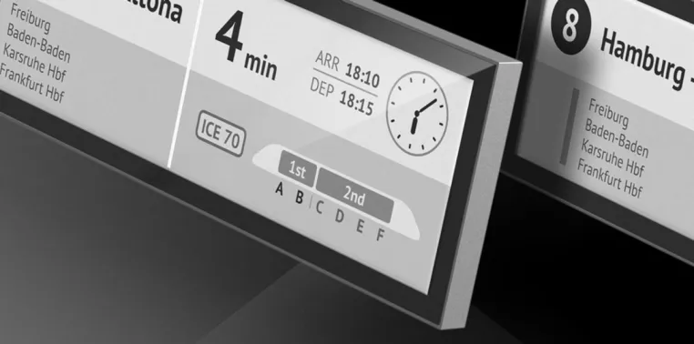 digitalSIGNAGE.de präsentiert E-Paper-Signboards für den ÖPNV Bild: digitalSIGNAGE.de präsentiert E-Paper-Signboards für den ÖPNV