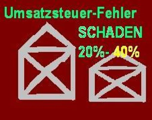 Bild: Haftung für Fehler bei Umsatzsteuer – Eigentümer, Verwalter und Banken: Schadens-Größenordnung 20% bis 40%