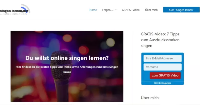 Nischenportal zum Thema „Singen lernen“ gestartet Bild: Nischenportal zum Thema „Singen lernen“ gestartet