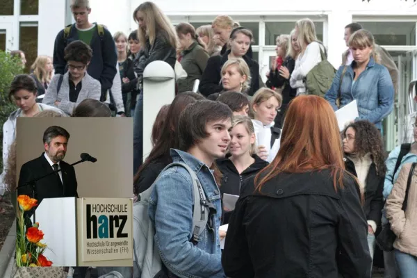Bild: Erfolgreicher Auftakt zum 15jährigen Bestehen der Hochschule Harz - Begrüßung der Erstsemester-Studierenden an den Standorten Wernigerode und Halberstadt