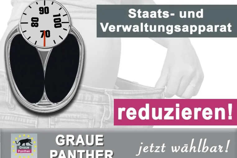 Bild: Graue Panther - Staats- und Verwaltungsapparat reduzieren