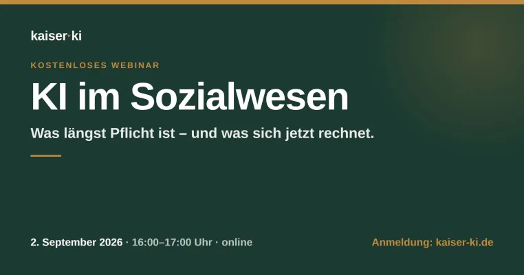 Bild: KI-Pflicht in der Pflege: Kostenloses Webinar zeigt, was Einrichtungen jetzt tun müssen