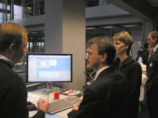 Bild: Volles Haus beim Infotag von Heidelberger Druckmaschinen AG und DSC Software AG