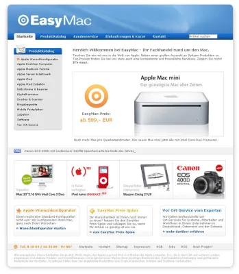 Apple-Shop: Easymac.de - Fachhandel rund um den Mac Bild: Apple-Shop: Easymac.de - Fachhandel rund um den Mac