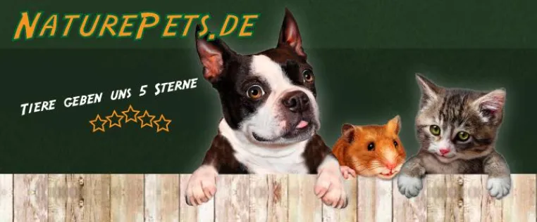 Tiere geben NaturePets.de fünf Sterne. Bild: Tiere geben NaturePets.de fünf Sterne.