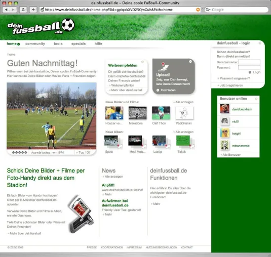 Anpfiff für deinfussball.de - Deutschlands erste mobile, multimediale Fußball-Community Bild: Anpfiff für deinfussball.de - Deutschlands erste mobile, multimediale Fußball-Community
