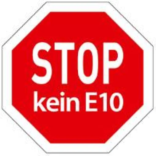 E10 Aufkleber: Mit dem „Stop – kein E10“ Autoaufkleber von WiperGuard auf Nummer sicher gehen Bild: E10 Aufkleber: Mit dem „Stop – kein E10“ Autoaufkleber von WiperGuard auf Nummer sicher gehen