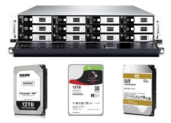 Thecus NAS unterstützen offiziell alle drei neuen 12TB-HDDs Bild: Thecus NAS unterstützen offiziell alle drei neuen 12TB-HDDs