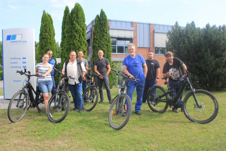 Bild: Neu bei FRANKE-Filter: E-Bike Leasing erleichtert jetzt das Pendeln für alle Mitarbeiter