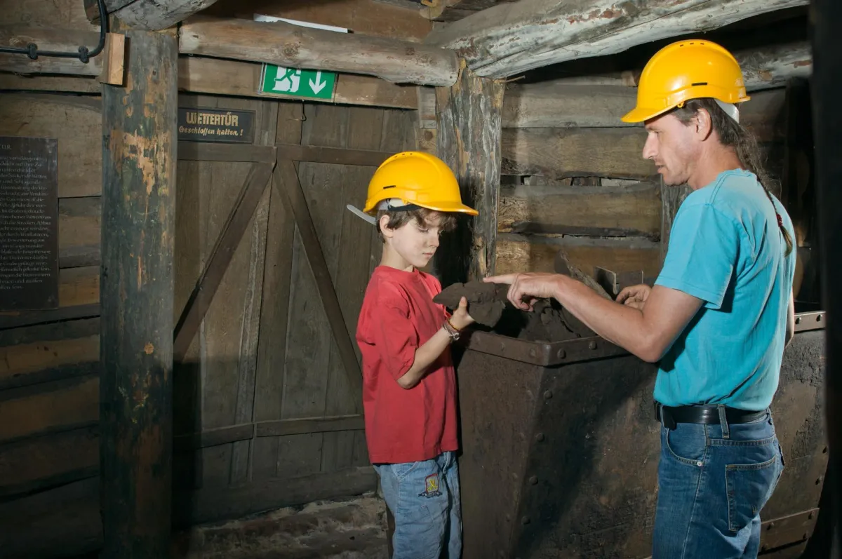 Im Schaubergwerk des Museums Senftenberg. Foto: Tourismusverband Lausitzer Seenland, Nada Quenzel