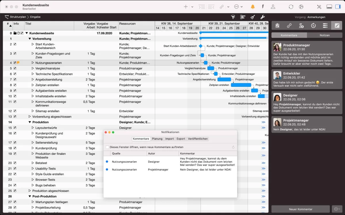 Merlin Project 7 mit Anmerkungen