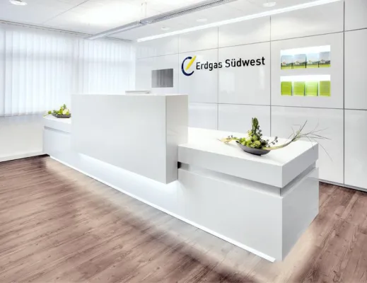 Bild: Repräsentativer Empfangsbereich für Erdgas Südwest