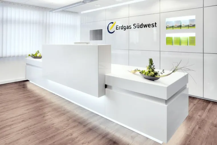 Bild: Repräsentativer Empfangsbereich für Erdgas Südwest