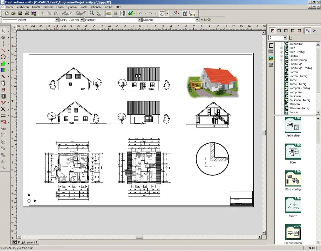 Schnelle und einfache Planzusammenstellung mit ansprechender Illustration und Details