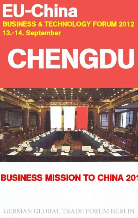 EU-China Kooperationskonferenz, Chengdu, September 2012