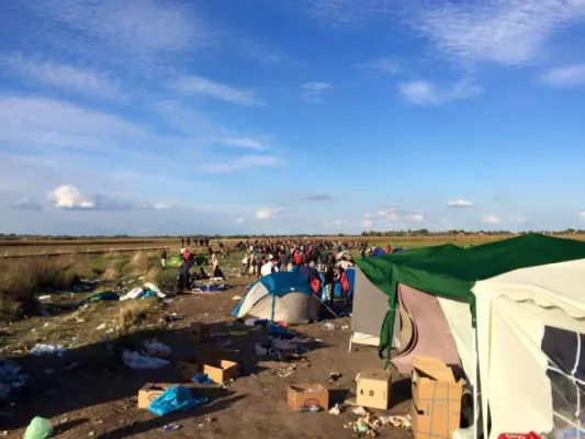 Bild: Berliner Spenden Konvoi für Flüchtlinge in Ungarn