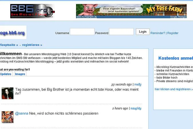 Microblogs als Web 2.0 Social Network nutzen Bild: Microblogs als Web 2.0 Social Network nutzen