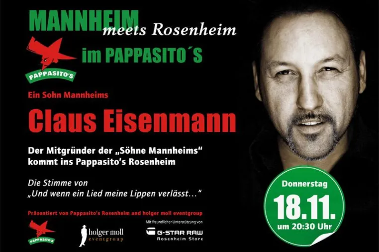 Eventagentur Bayern bringt Claus Eisenmann nach Rosenheim Bild: Eventagentur Bayern bringt Claus Eisenmann nach Rosenheim