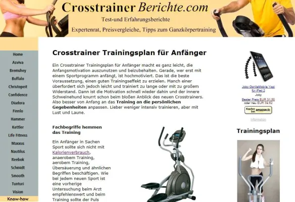 Skigymnastik mit dem Crosstrainer Bild: Skigymnastik mit dem Crosstrainer