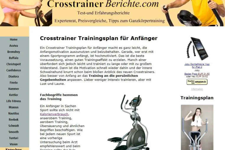 Bild: Skigymnastik mit dem Crosstrainer