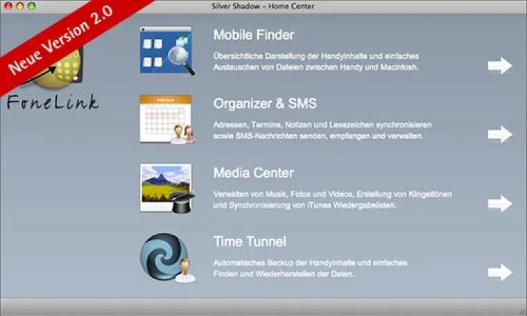 Bild: FoneLink 2.0 bringt Handys mit Mac OS X zusammen