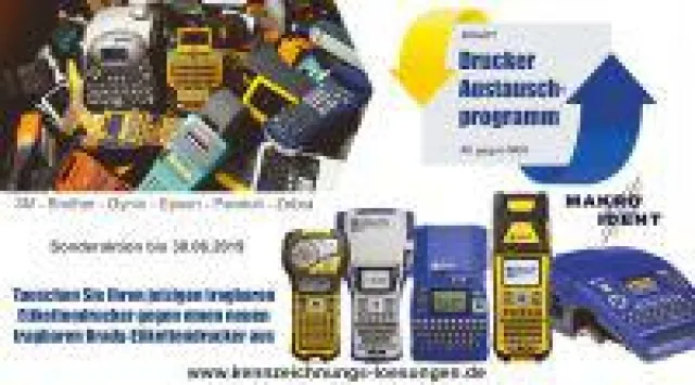 Bild: Tauschaktion: Alter mobiler Drucker gegen Brady-Neugerät