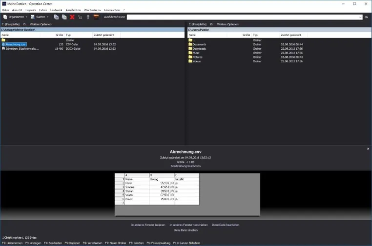 Bild: Erstes Update für den Dateimanager Operation Center 2017 Premium erschienen