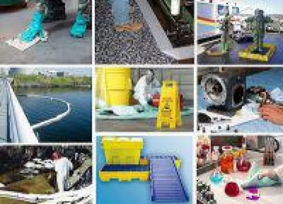 Bild: Ölbindemittel, Bindevliese und Schutzmatten für Chemikalien und andere Flüssigkeiten