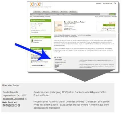 Bild: Facebook, XING & Co. - Selbstmarketing auf XinXii - Publisher können auf ihre Social Network Profile verlinken