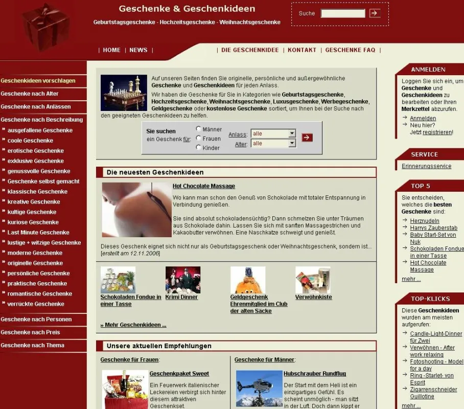 Geschenkideen bewerten und gewinnen - Geschenke finden