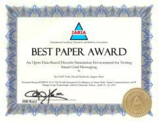 Doktorand der Wilhelm Büchner Hochschule erhält „ENERGY 2014 Best Paper Award“ Bild: Doktorand der Wilhelm Büchner Hochschule erhält „ENERGY 2014 Best Paper Award“