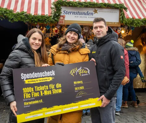 Flic Flac schenkt Sternstunden e. V. kostenlose Show für hilfsbedürftige Kinder Bild: Flic Flac schenkt Sternstunden e. V. kostenlose Show für hilfsbedürftige Kinder