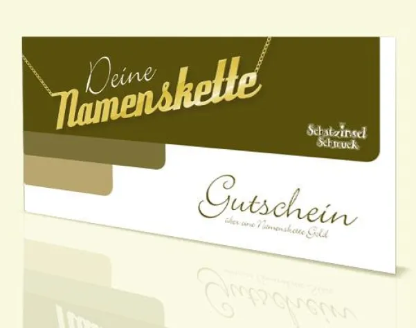 Bild: Geschenkgutschein für Namensketten - Die sichere Geschenkidee mit Pfiff