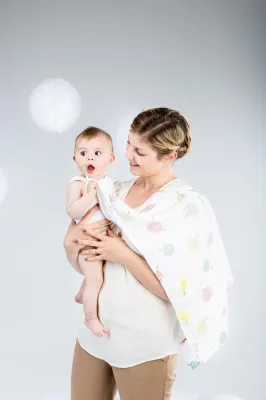 Bild: Von Müttern für Mütter Aktion: Blogger-Mamas designen Wickeltücher für die neue Babymoov-Kollketion