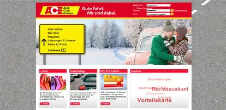 "Gute Fahrt" mit ACE im WWW - NETFORMIC relaunched ein umfangreiches TYPO3 Portal für den Auto Club Europa Bild: "Gute Fahrt" mit ACE im WWW - NETFORMIC relaunched ein umfangreiches TYPO3 Portal für den Auto Club Europa