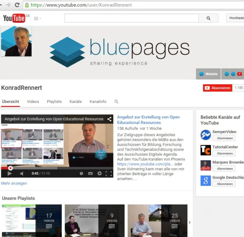 bluepages Videos bei YouTube