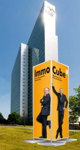 Bild: Einfache Dinge neu inszenieren - Außenwerbung: Startschuss für den ImmoCube2