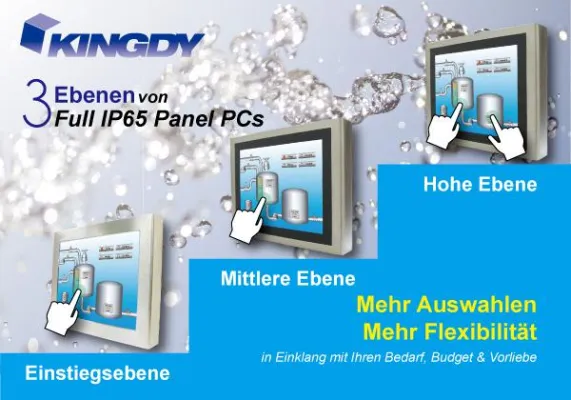 Bild: 3 Ebenen von Full IP65 Panel PCs von Kingdy