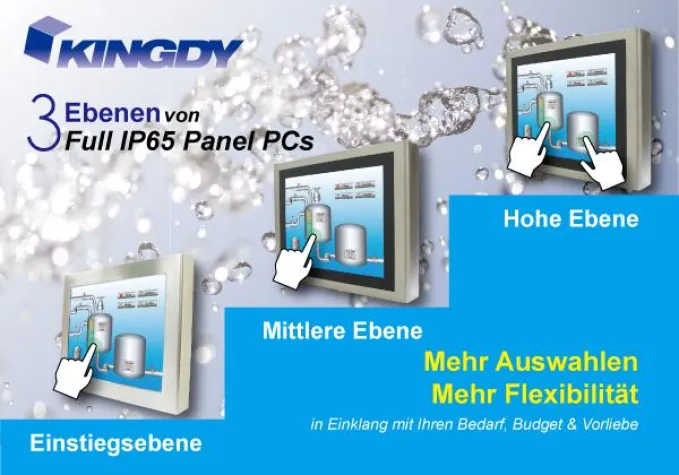 Bild: 3 Ebenen von Full IP65 Panel PCs von Kingdy