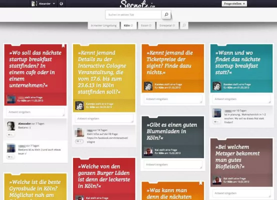 Bild: secrets.in: lokaler Frage- und Antwortdienst zum Teilen von Geheimtipps