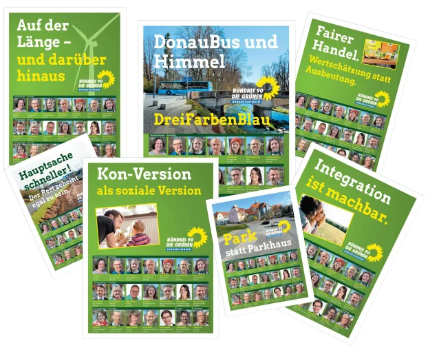 Bild: Jetzt hängen sie: 70x mehr GRÜN für Donaueschingen
