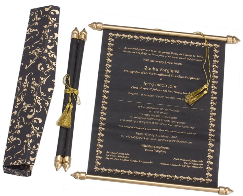 Hochzeitseinladungen Arzo Schwarz/Gold