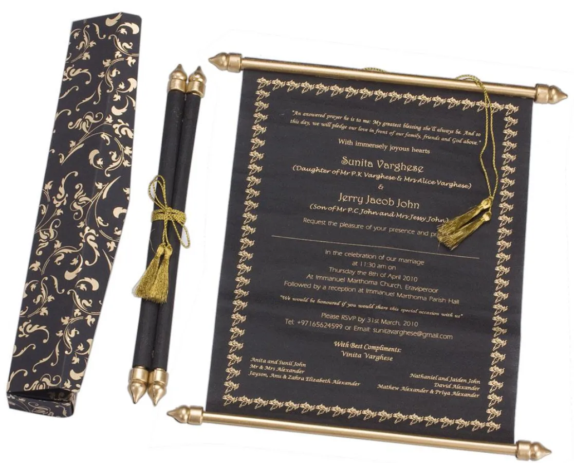 Hochzeitseinladungen Arzo Schwarz/Gold