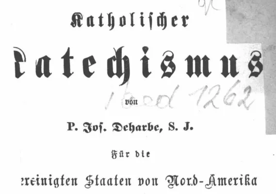 Bild: Katholischer Katechismus von Joseph Deharbe deutsch und englisch
