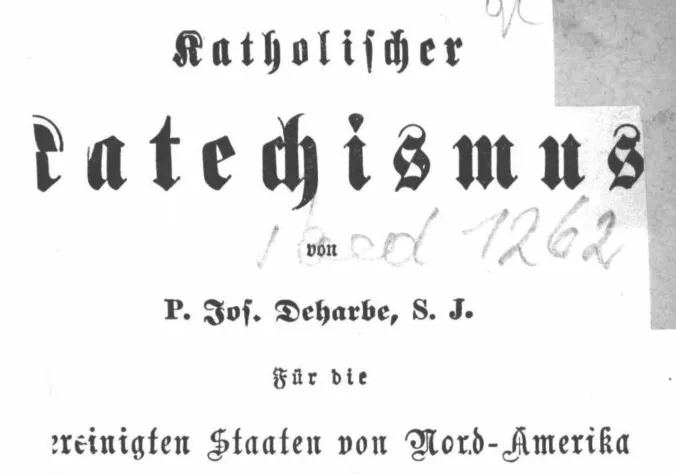 Bild: Katholischer Katechismus von Joseph Deharbe deutsch und englisch