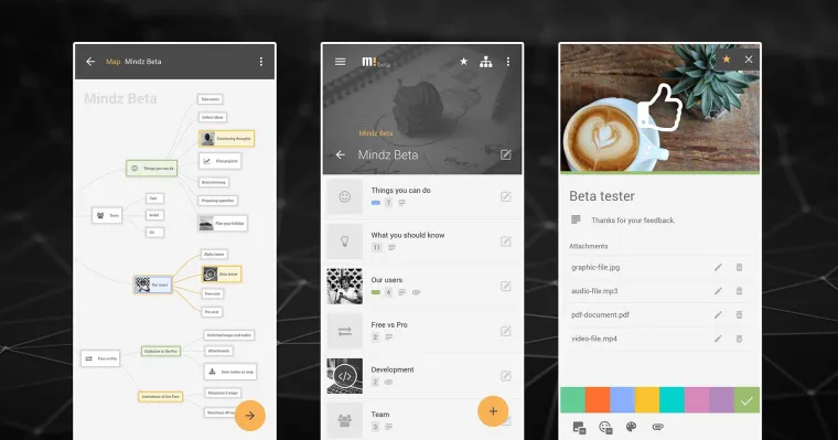 Bild: Mindz App - Mindmapping-Tool startet Beta und sucht Tester