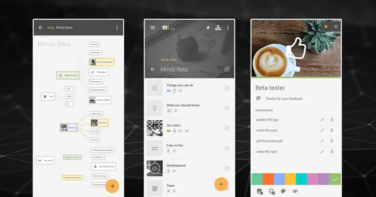 Mindz App - Mindmapping-Tool startet Beta und sucht Tester Bild: Mindz App - Mindmapping-Tool startet Beta und sucht Tester